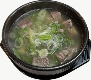 Beef soup food PNG with transparent background, real photo cutout
