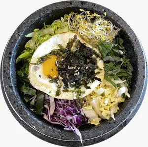 Bibim guksu food PNG with transparent background, real photo cutout
