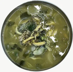 Clam broth food PNG with transparent background, real photo cutout