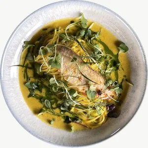 Green curry food PNG with transparent background, real photo cutout