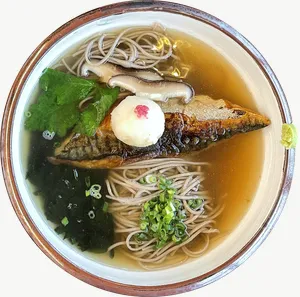 Grilled fish set food PNG with transparent background, real photo cutout