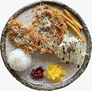 Gyeran bap food PNG with transparent background, real photo cutout