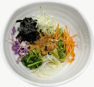 Janchi guksu food, pale PNG with transparent background, real photo cutout
