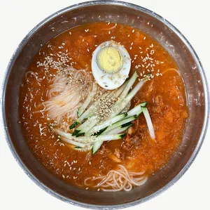 Kimchi stew food, vivid PNG with transparent background, real photo cutout