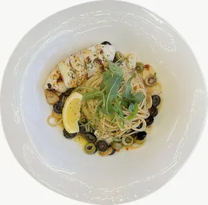 Rice salad food PNG with transparent background, real photo cutout