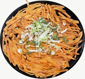 Stir fried noodle food, vivid PNG with transparent background, real photo cutout