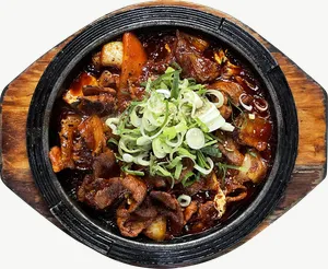 Sundubu jjigae food PNG with transparent background, real photo cutout