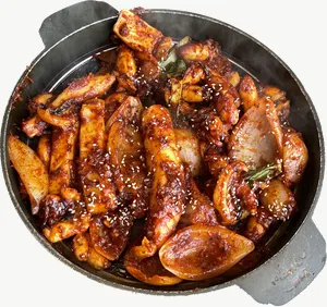 Tteokbokki food, vivid PNG with transparent background, real photo cutout