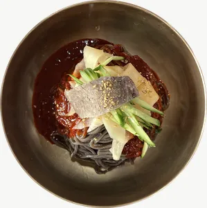 Yukgaejang food, deep tone PNG with transparent background, real photo cutout