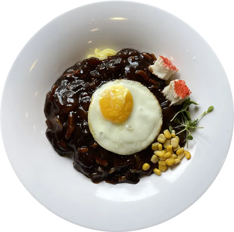 Bibimbap food PNG with transparent background, real photo cutout