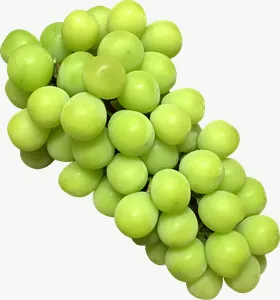 Green grape cluster PNG with transparent background, real photo cutout