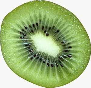 Kiwi half, whole PNG with transparent background, real photo cutout