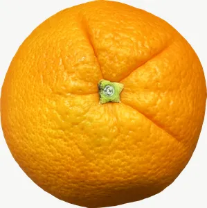 Orange, whole PNG with transparent background, real photo cutout
