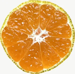 Orange slice, sliced PNG with transparent background, real photo cutout