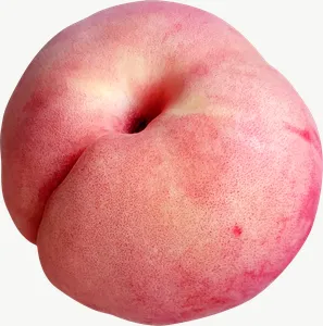 Peach, whole PNG with transparent background, real photo cutout