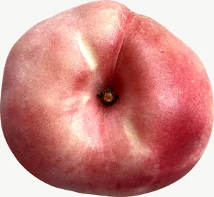 Peach, sliced PNG with transparent background, real photo cutout