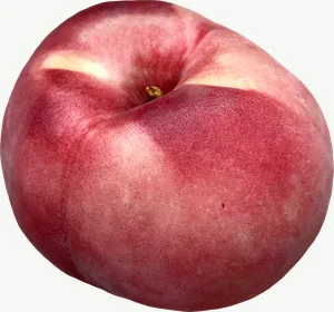 Peach, with leaves PNG with transparent background, real photo cutout