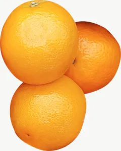 Tangerine stack PNG with transparent background, real photo cutout
