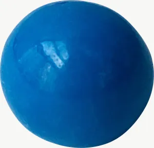 Blue gummy ball candy PNG with transparent background, real photo cutout