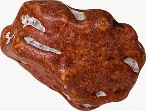 Brown nugget candy PNG with transparent background, real photo cutout