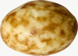 Caramel candy egg PNG with transparent background, real photo cutout