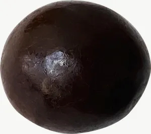 Chocolate candy ball, deep tone PNG with transparent background, real photo cutout