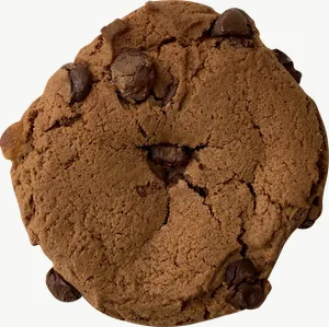 Chocolate chip cookie candy, cluster PNG with transparent background, real photo cutout