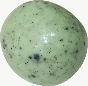 Green speckled candy ball, cluster PNG with transparent background, real photo cutout
