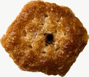 Nut cookie candy PNG with transparent background, real photo cutout