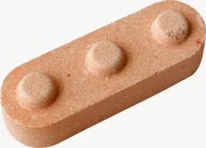 Orange brick candy PNG with transparent background, real photo cutout