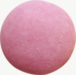 Pink gummy ball candy, single piece PNG with transparent background, real photo cutout