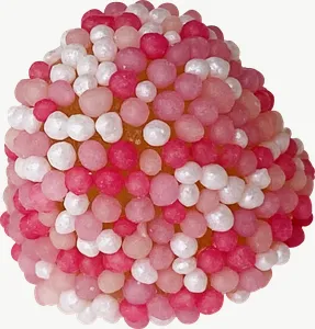 Pink sprinkle candy ball, cluster PNG with transparent background, real photo cutout