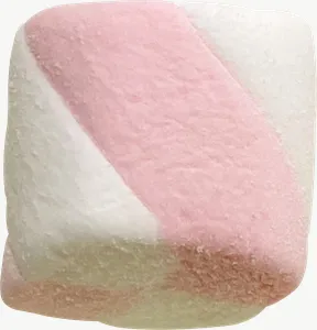 Pink white marshmallow candy PNG with transparent background, real photo cutout