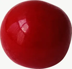 Red gummy ball candy PNG with transparent background, real photo cutout