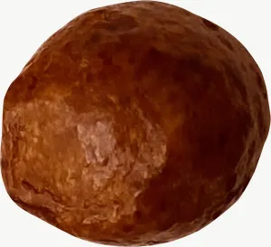 Round bun cookie candy, single piece PNG with transparent background, real photo cutout
