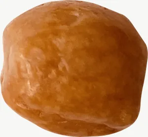 Round bun cookie candy, cluster PNG with transparent background, real photo cutout