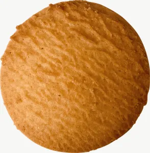 Round cookie candy PNG with transparent background, real photo cutout