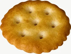 Round cracker candy, wide PNG with transparent background, real photo cutout