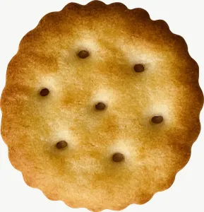 Round cracker candy, single piece PNG with transparent background, real photo cutout