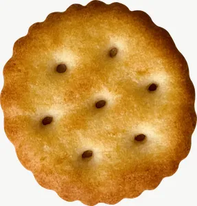 Round cracker candy, cluster PNG with transparent background, real photo cutout