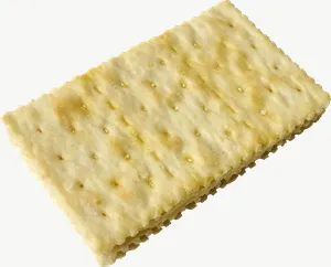 Saltine cracker candy PNG with transparent background, real photo cutout