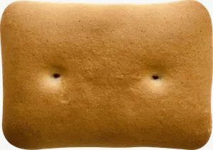 Square cookie candy, wide PNG with transparent background, real photo cutout