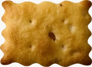 Square cracker candy, wide PNG with transparent background, real photo cutout