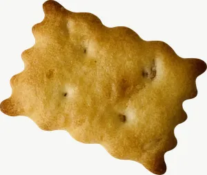 Square cracker candy, round PNG with transparent background, real photo cutout