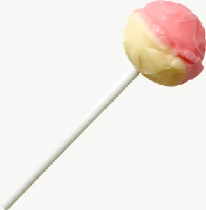 Swirl lollipop candy PNG with transparent background, real photo cutout