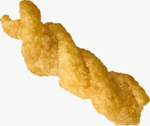 Twisted cookie candy, round PNG with transparent background, real photo cutout