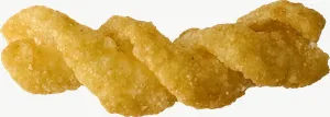 Twisted cookie candy, wide PNG with transparent background, real photo cutout