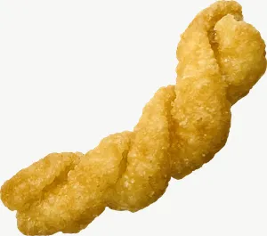 Twisted cookie candy, single piece PNG with transparent background, real photo cutout