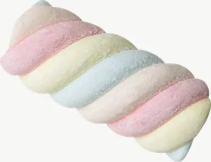 Twisted marshmallow candy PNG with transparent background, real photo cutout