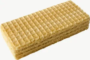 Wafer cookie candy, wide PNG with transparent background, real photo cutout